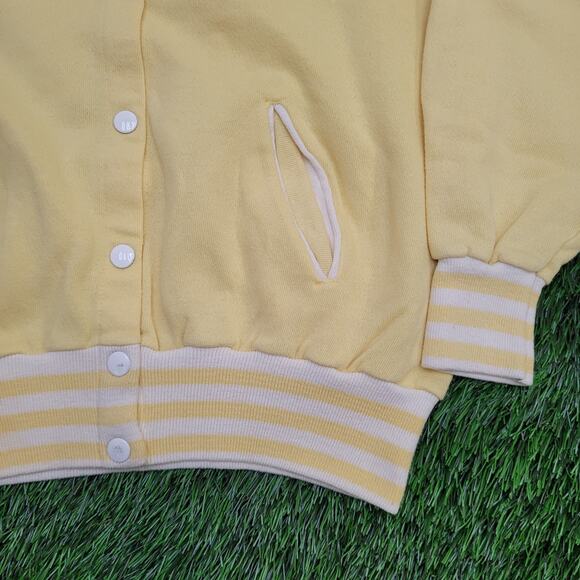 Vintage 90s Penguin Jacket Womens Medium 20x22 Yellow - Picture 10 of 12